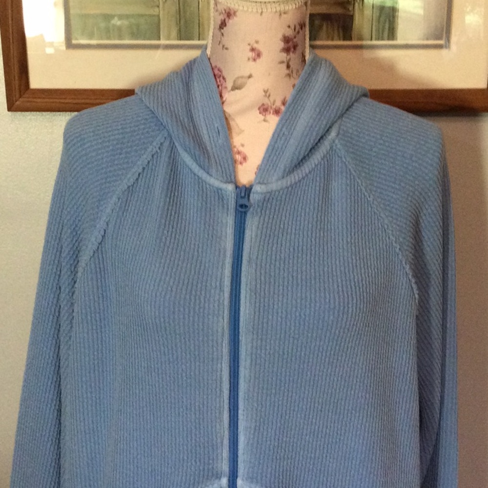 Aerie Blue Zip Oversized Hoodie* - Picture 3 of 10